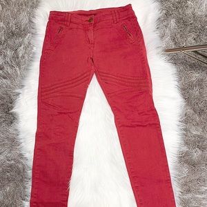 Women’s Red Moto Skinny Jeans Size 5/7